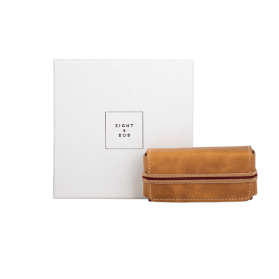 Eight & Bob | Originální kožené pouzdro na parfémy 30 ml - CAMEL Eight & Bob | Originální kožené pouzdro na parfémy 30 ml - CAMEL