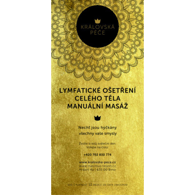 Dárkový poukaz - SALON - Manuální lymfatická masáž celého těla Dárkový poukaz - SALON - Manuální lymfatická masáž celého těla