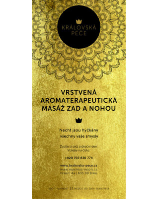 Dárkový poukaz - SALON - Vrstvená aromaterapeutická masáž Dárkový poukaz - SALON - Vrstvená aromaterapeutická masáž