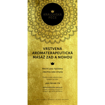 Dárkový poukaz - SALON - Vrstvená aromaterapeutická masáž Dárkový poukaz - SALON - Vrstvená aromaterapeutická masáž