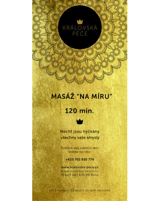 Dárkový poukaz - SALON - Masáž na míru 120 min. Dárkový poukaz - SALON - Masáž na míru 120 min.