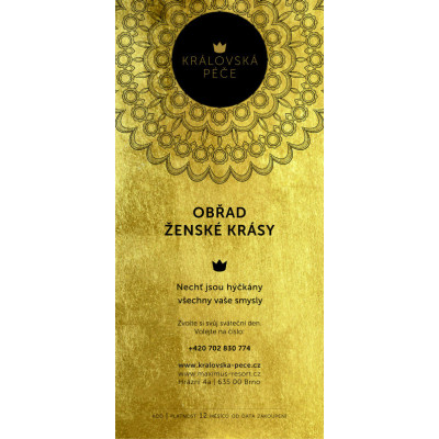 Dárkový poukaz - SALON - Obřad ženské krásy Dárkový poukaz - SALON - Obřad ženské krásy