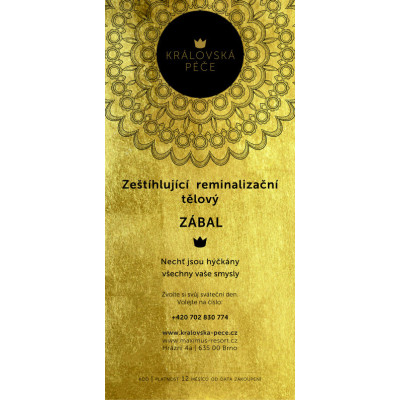 Dárkový poukaz - SALON - Zeštíhlující reminalizační tělový zábal nohy a břicho Dárkový poukaz - SALON - Zeštíhlující reminalizační tělový zábal nohy a břicho